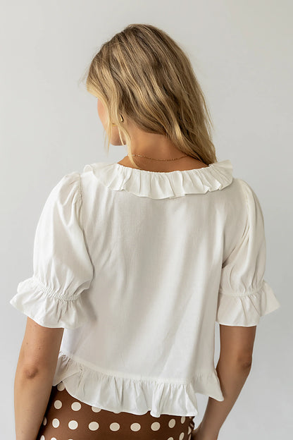 Lottie Blouse in Ivory FINAL SALE