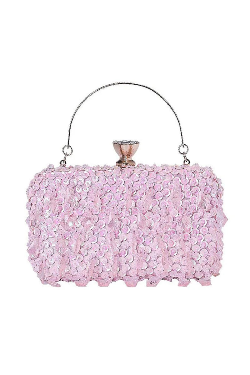 Womens Beaded Sequined Evening Clutch Bags