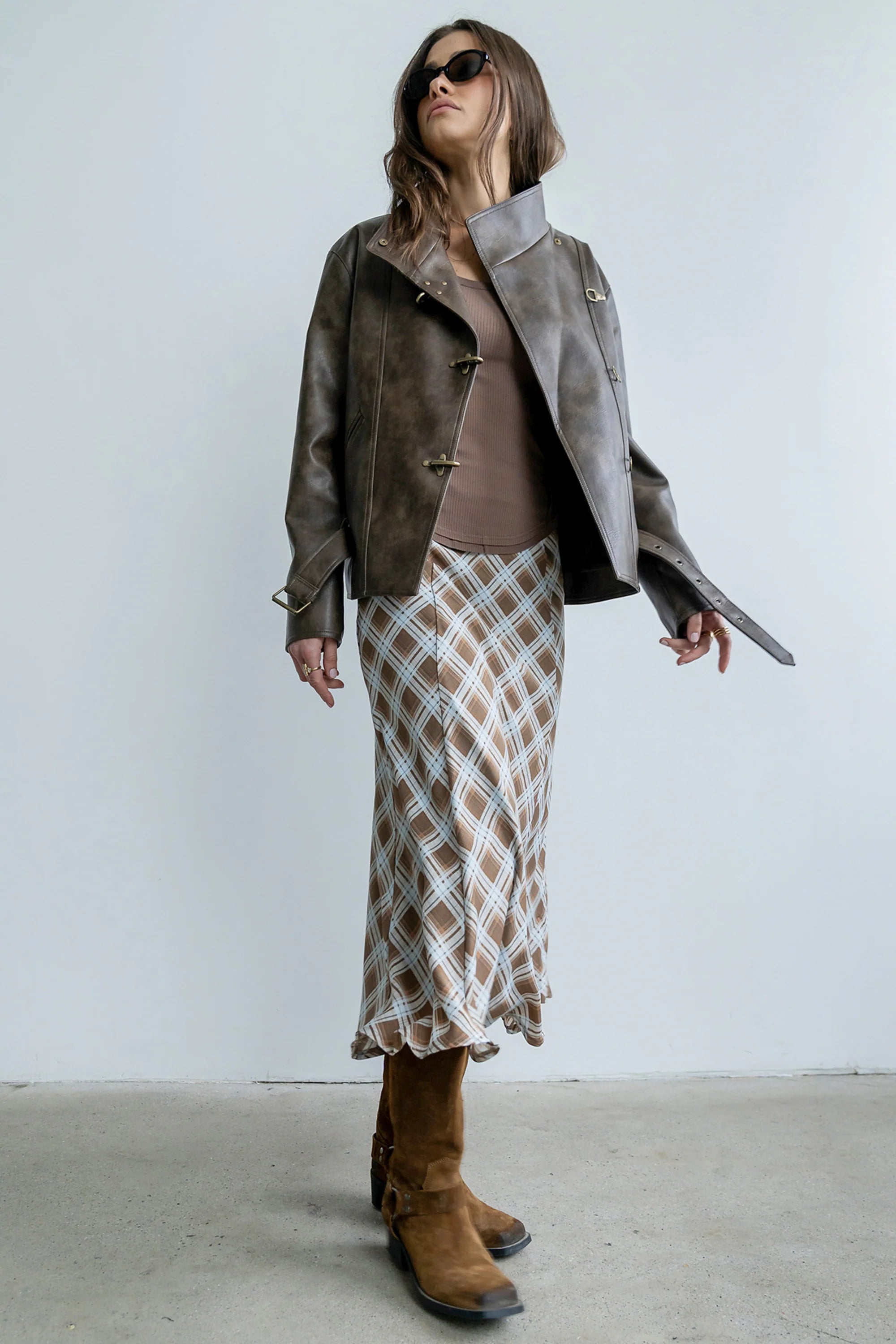 Zadie Plaid Maxi Skirt
