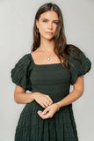 Beckie Smocked Maxi Dress in Green FINAL SALE