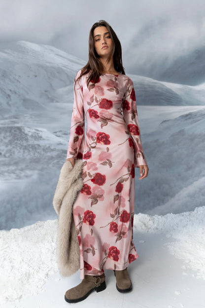Melody Ultra Maxi Dress in Mauve FINAL SALE