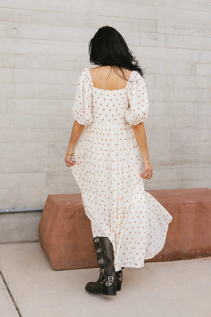 Landrie Ditsy Floral Dress in Rust FINAL SALE