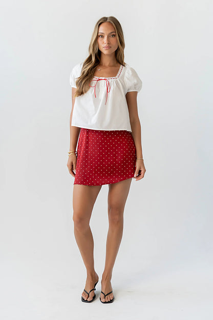 Joanna Polka Dot Mini Skirt