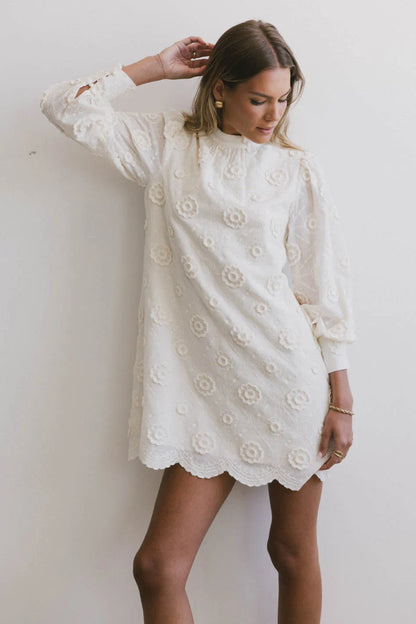 Evie Textured Floral Mini Dress FINAL SALE