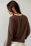 Romy Striped Top in Brown FINAL SALE