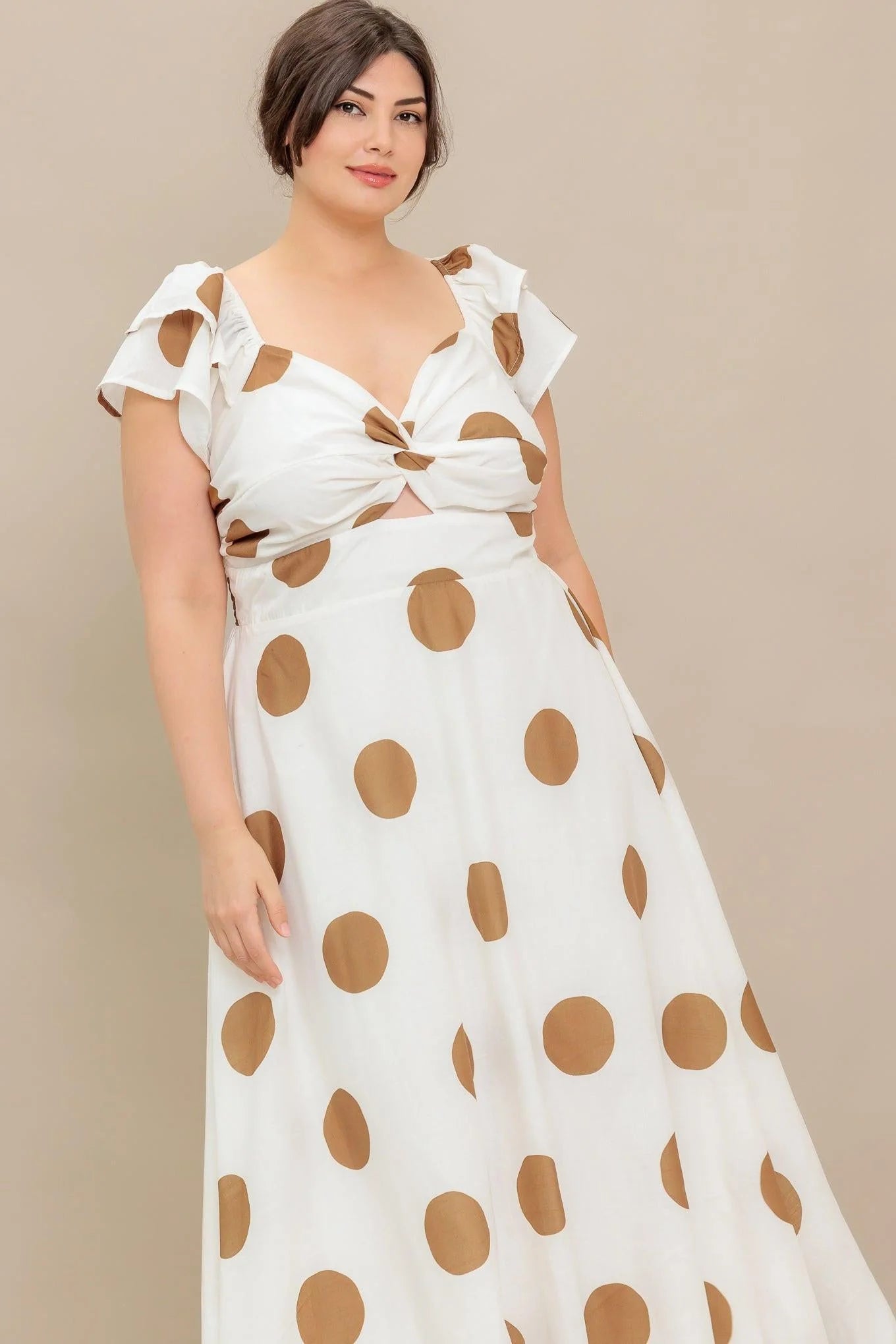 MOJITO MOOD POLKA DOT MIDI DRESS