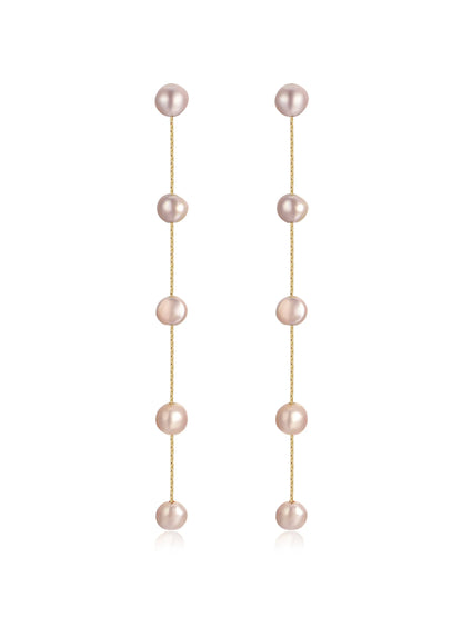 Dripping Pearl Delicate Drop Earrings