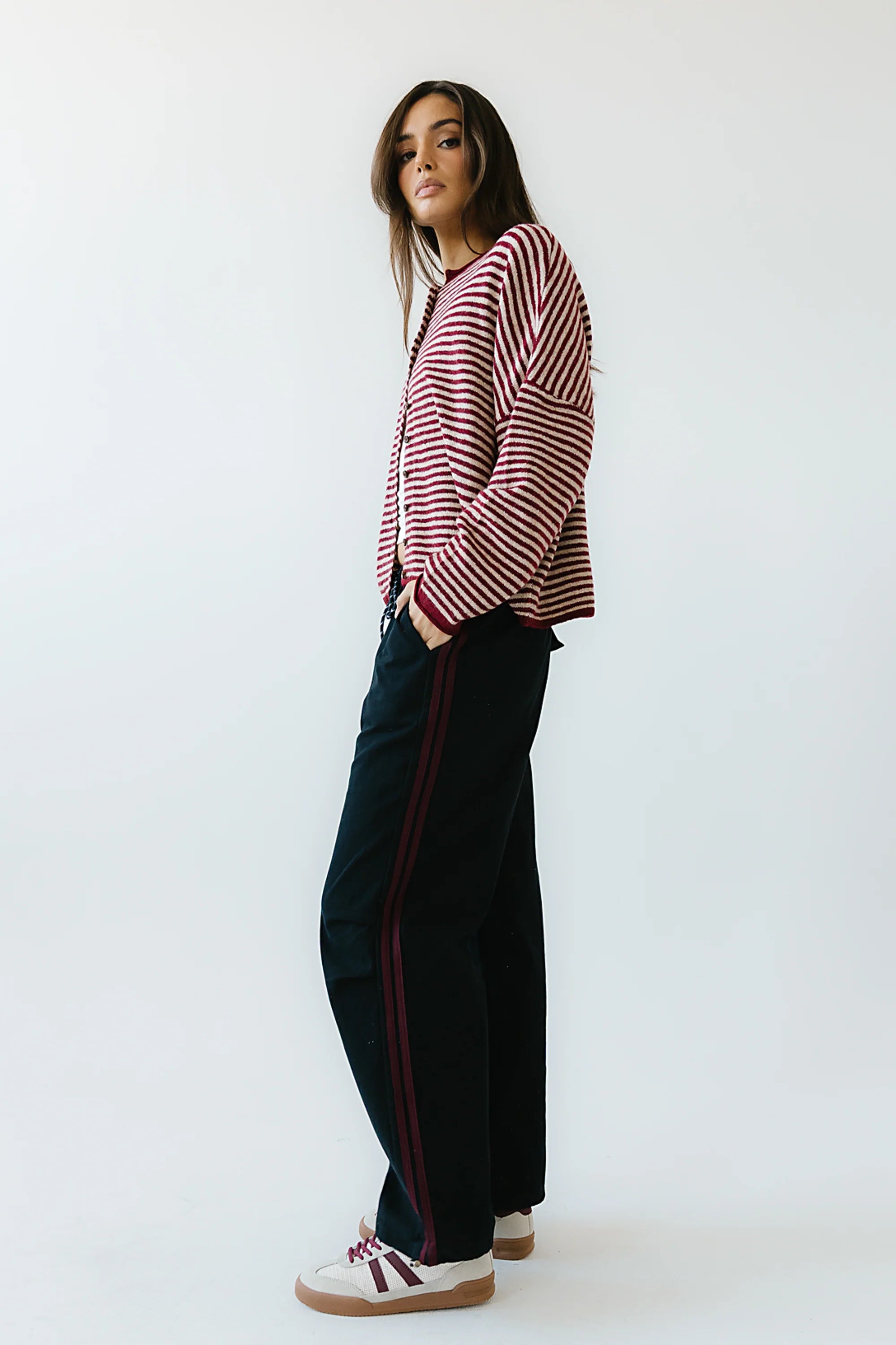Franklin Striped Joggers in Navy