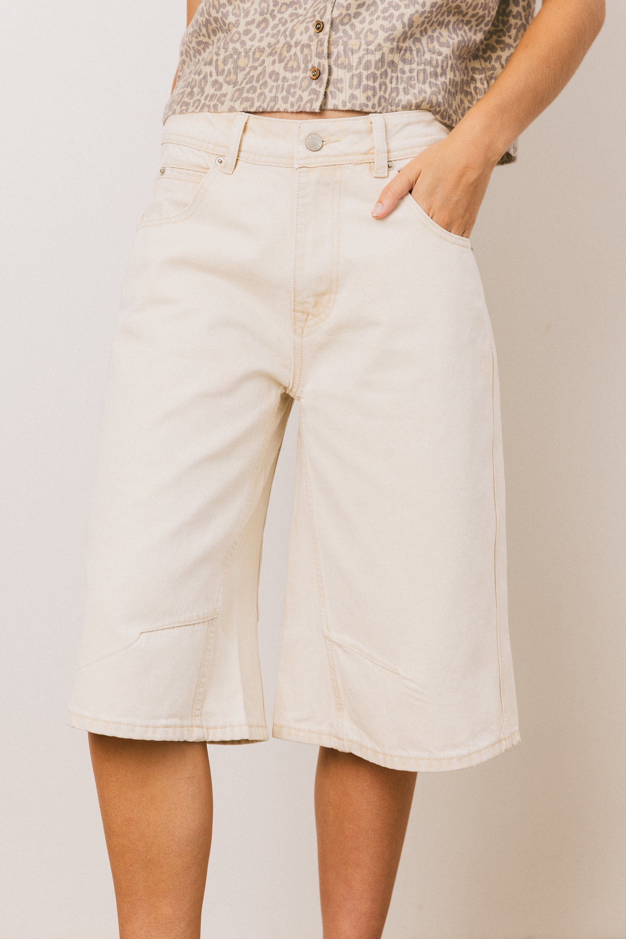 Alden Bermuda Shorts in Cream FINAL SALE