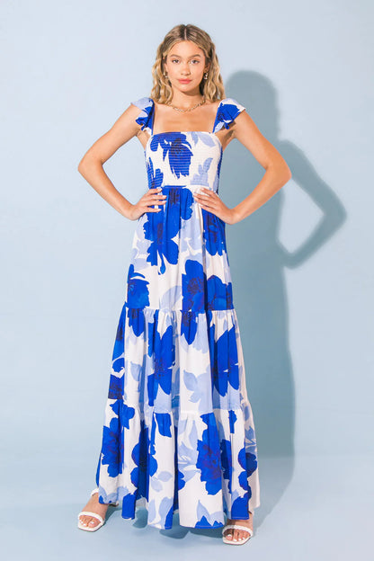 FEEL LIKE MOVING FLORAL MAXI DRESS