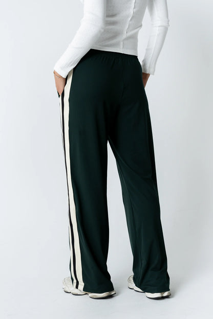 Avery Striped Pants in Green FINAL SALE