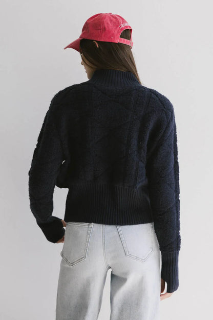 Sheena Quilted Jacket in Navy FINAL SALE