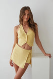 Vera Wrap Linen Mini Skort