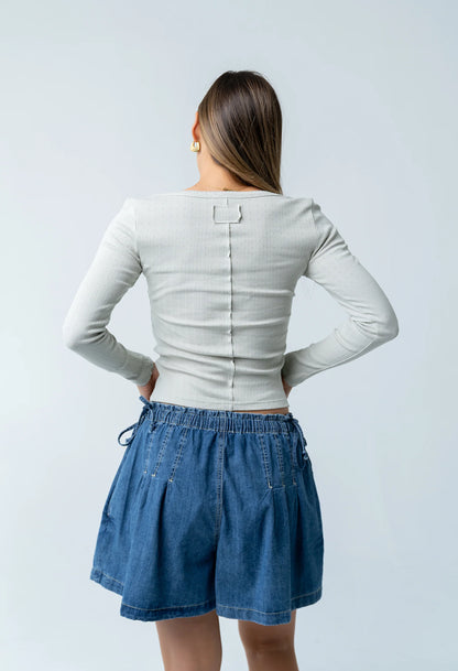 Pura Knit Top in Green