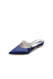 Glitter Crystal Embellished Kitten Sandals