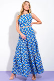 SUMMER JOURNEY BLUE TOP SKIRT SET