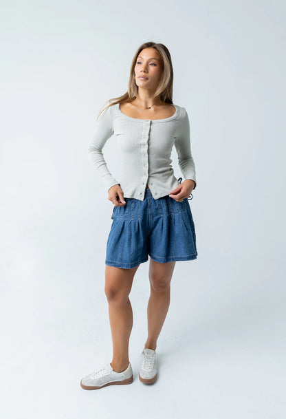 Pura Knit Top in Green