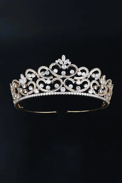 Silver Sparkly Crystal Bridal Crown