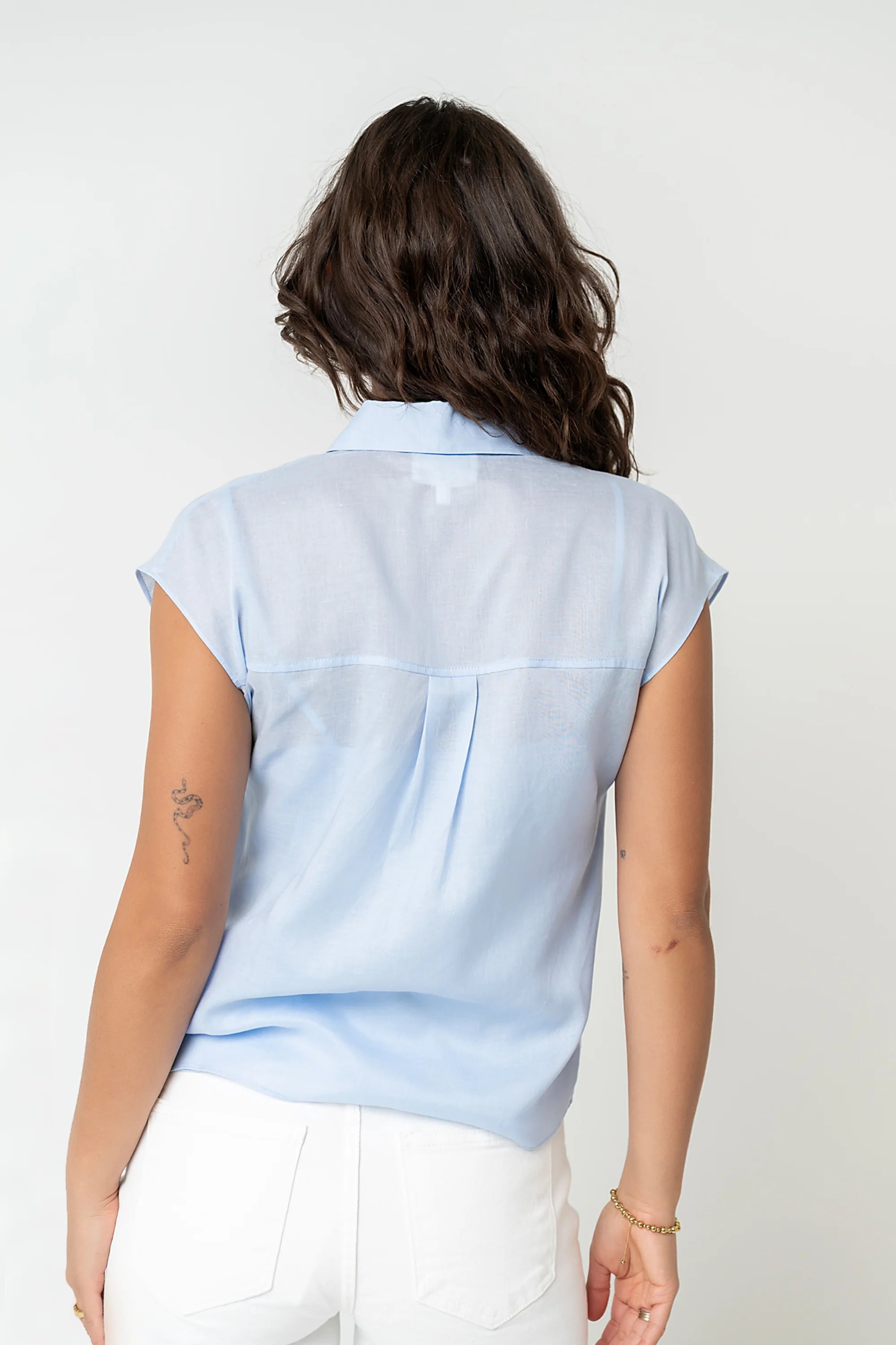Hank Twofer Top in Light Blue