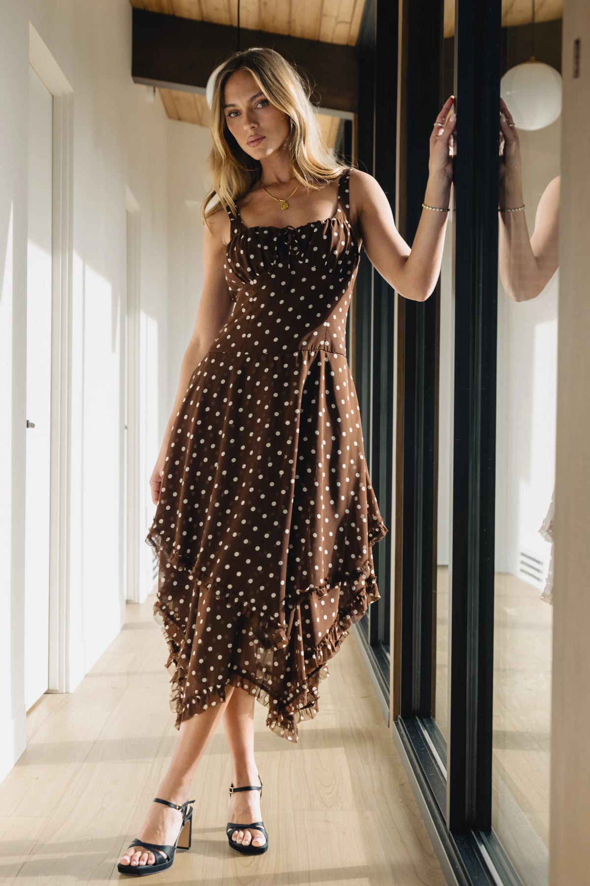 Katalina Polka Dot Maxi Dress