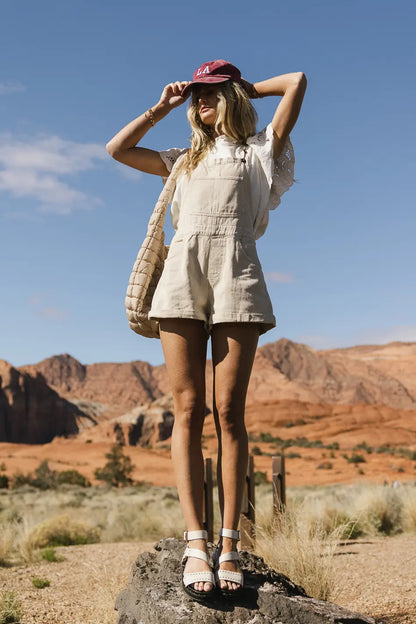 Fawn Shortalls in Ecru FINAL SALE