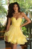 26426 Ava Presley Strapless Organza Mini Dress