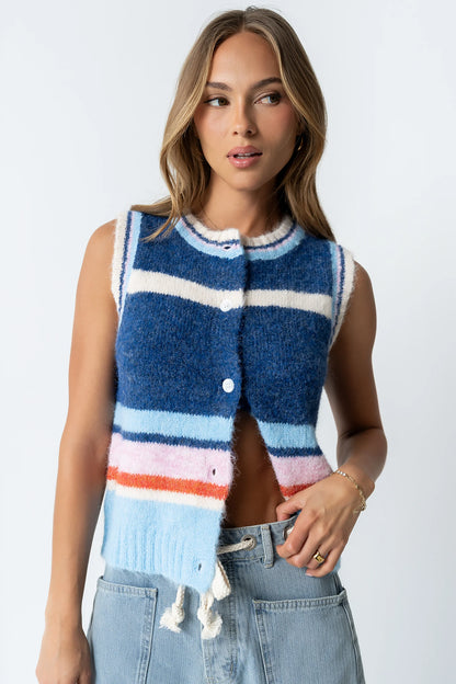 Roxie Striped Sweater Vest