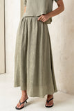 Elani Maxi Skirt in Olive FINAL SALE