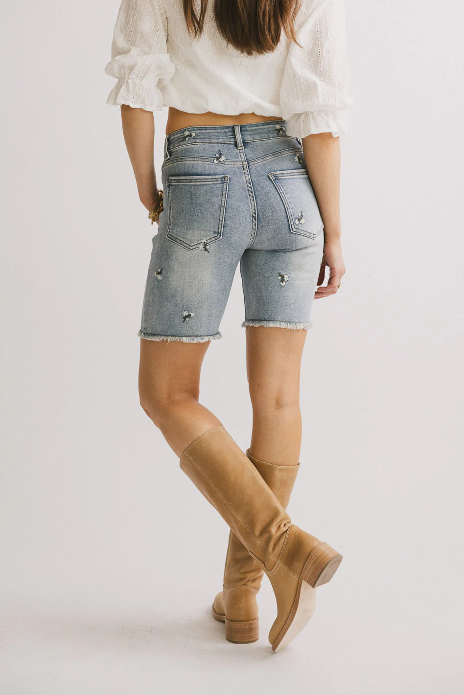 Chelsea High Rise Denim Shorts