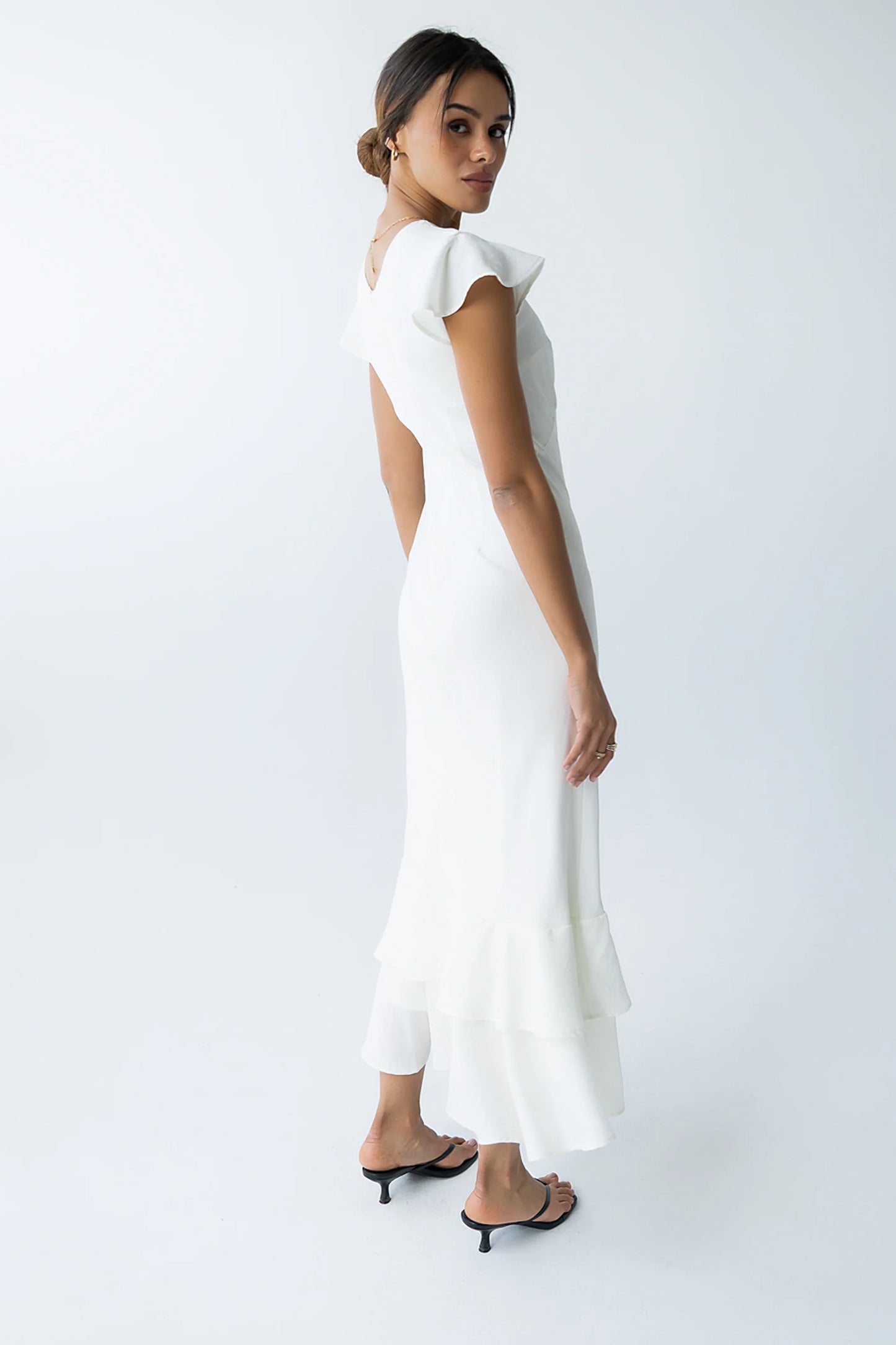 Mateo Floral Maxi Dress in Ivory