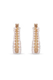Soft Curve Pearl Lined Hoop Earrings