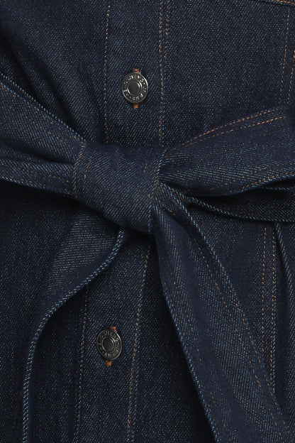 AUTUMN DAYS DARK INDIGO DENIM MINI DRESS
