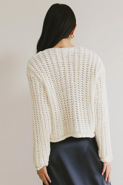 Janelle Knit Cardigan in Cream FINAL SALE