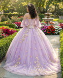 Stunning Tulle Appliques Ball Gown Princess Dress