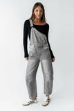 Tansy Denim Overalls in Grey