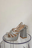 Luna Rhinestone Platform Heels