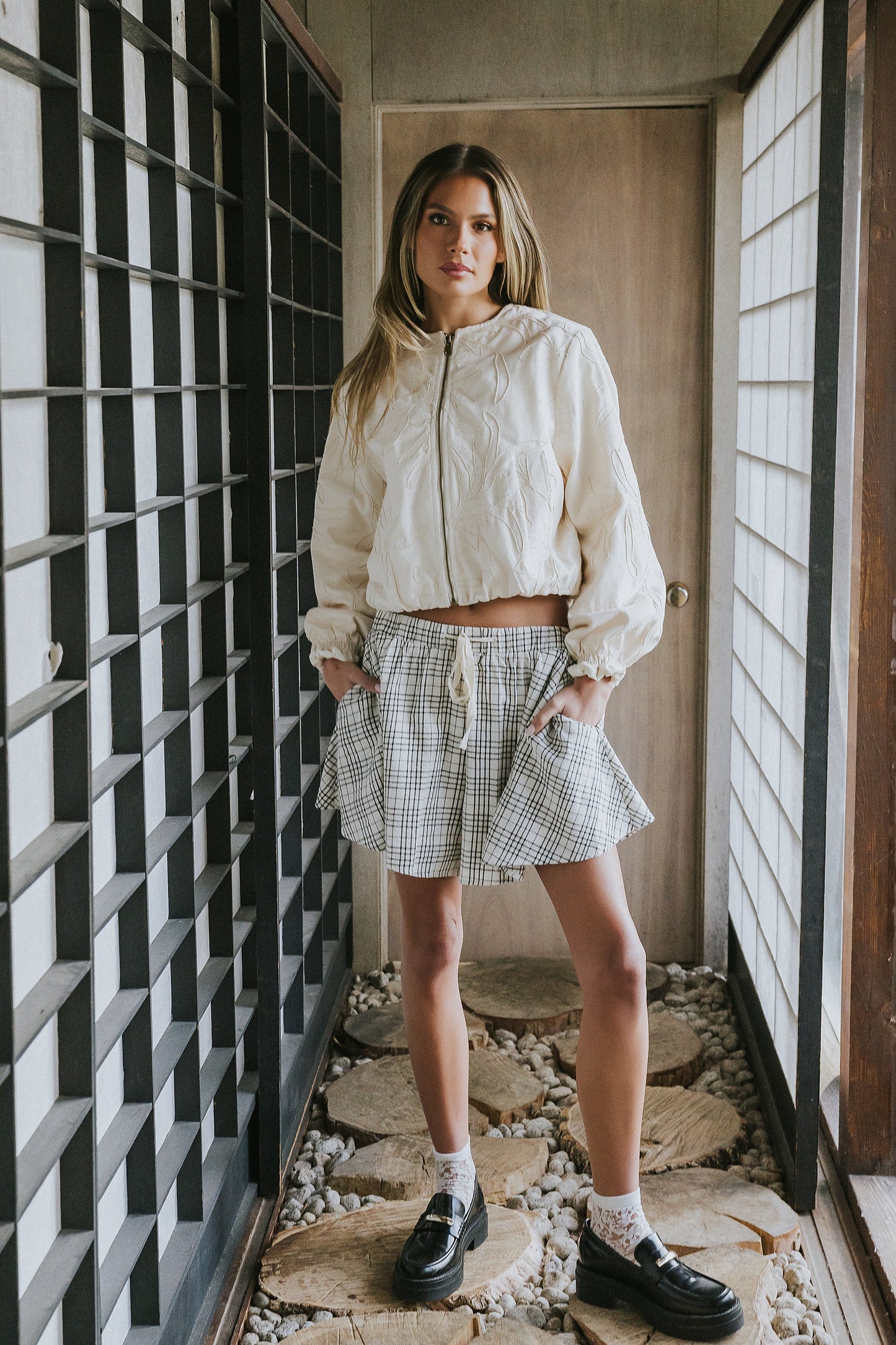 Sidney Embroidered Jacket in Cream
