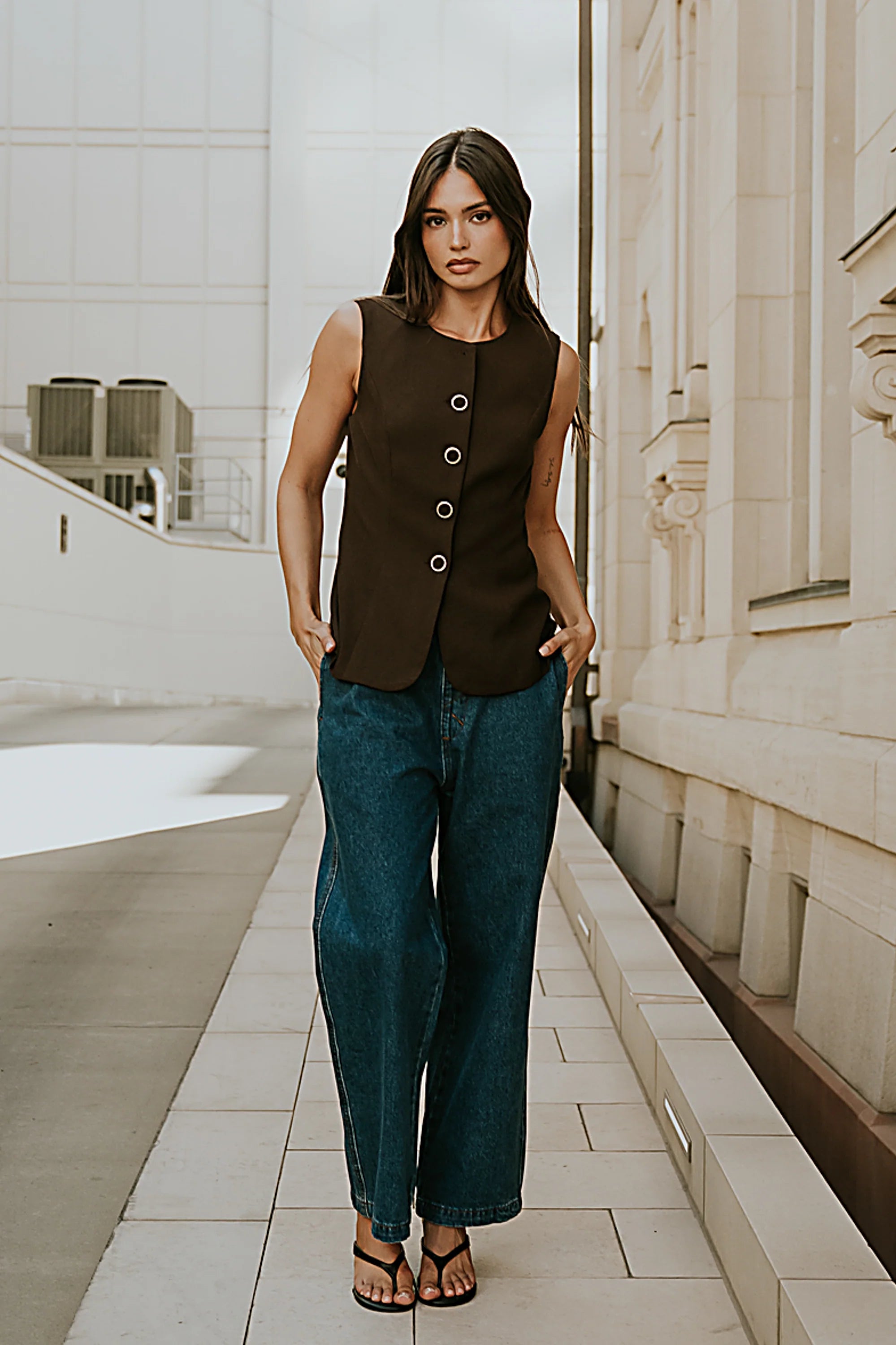Lena Oversized Denim Pants FINAL SALE