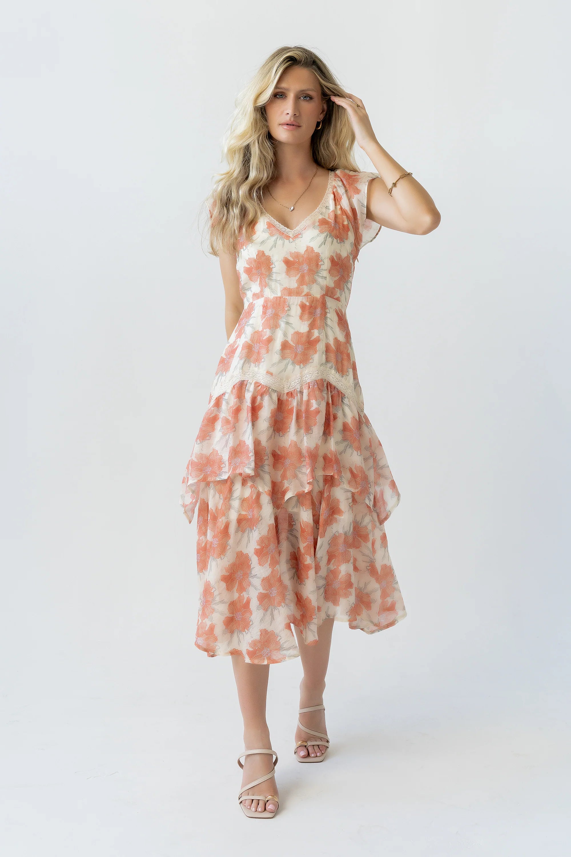 Hana Floral Midi Dress