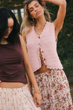 Annie Knit Vest in Blush FINAL SALE