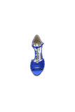 Open Toe Crystal Starp Chunky Heels
