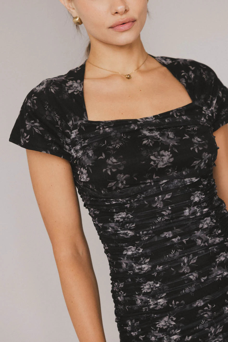 Kensie Ruched Midi Dress FINAL SALE