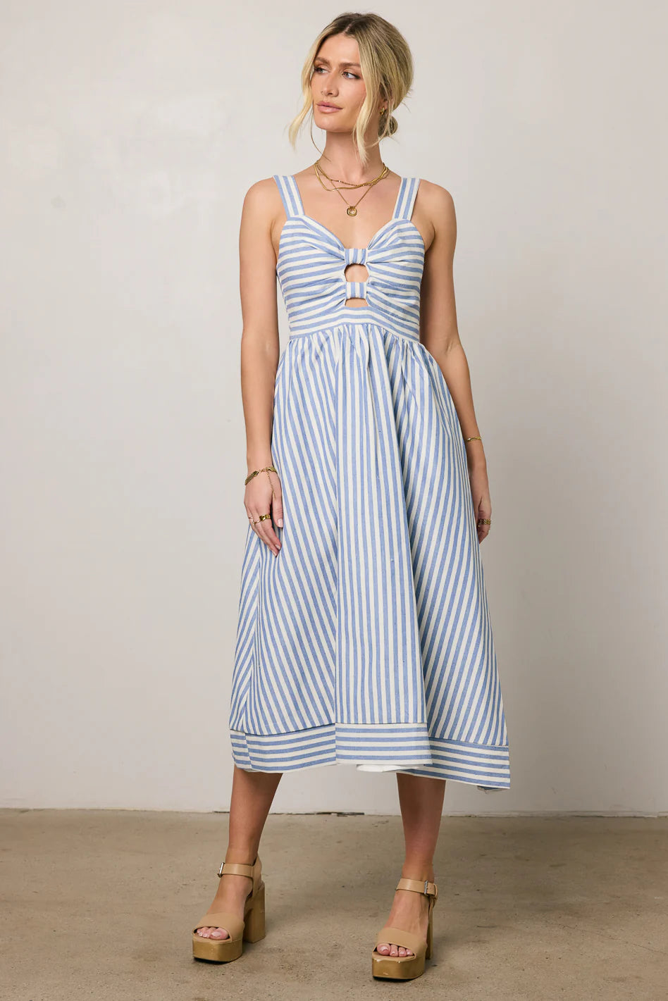 Archie Striped Midi Dress FINAL SALE