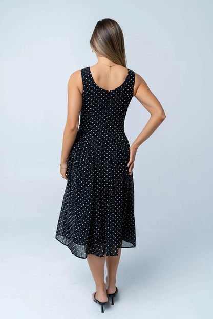 Liora Polka Dot Midi Dress