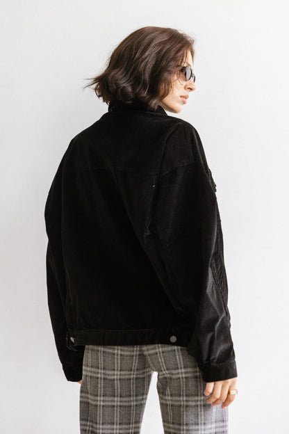 Sarah Corduroy Jacket in Black FINAL SALE