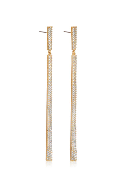 Straight Drop Crystal Dangle Earrings