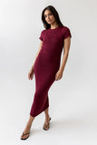 Hadley Knit Maxi Dress in Plum