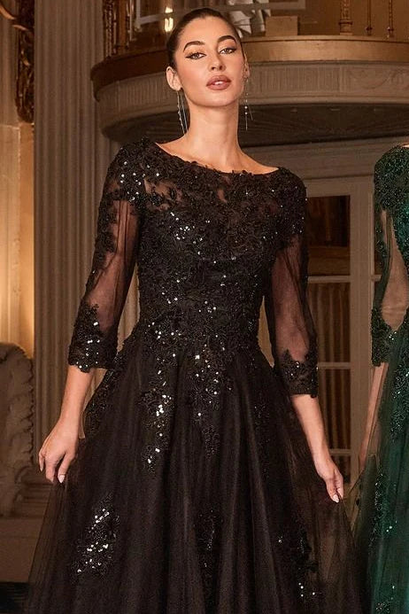 FRANCESCA GOWN BALL GOWN WITH SLEEVES