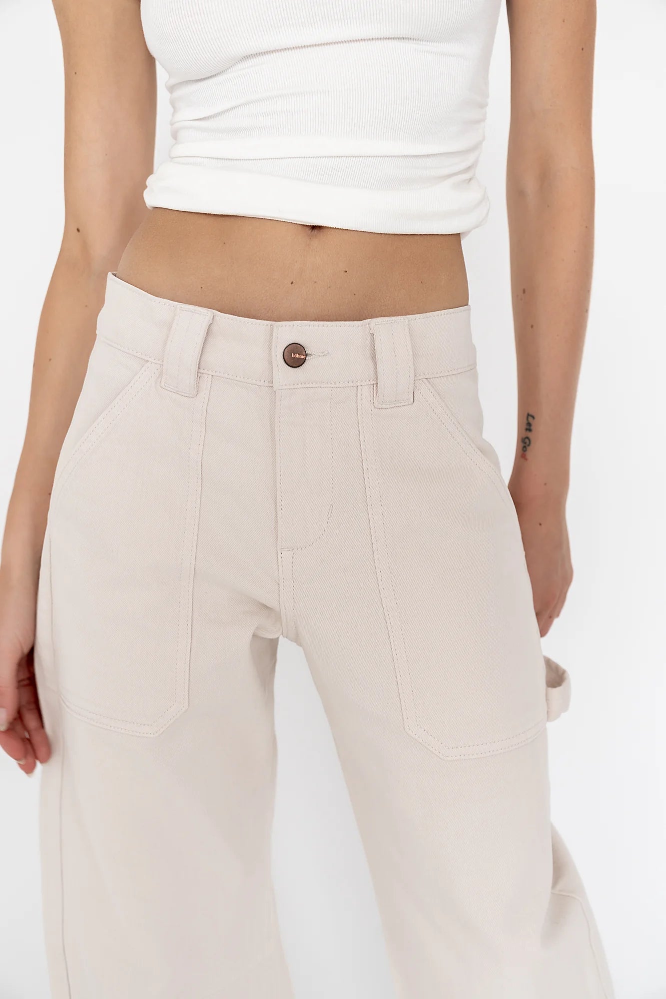 Scottie Barrel Jeans in Ecru FINAL SALE