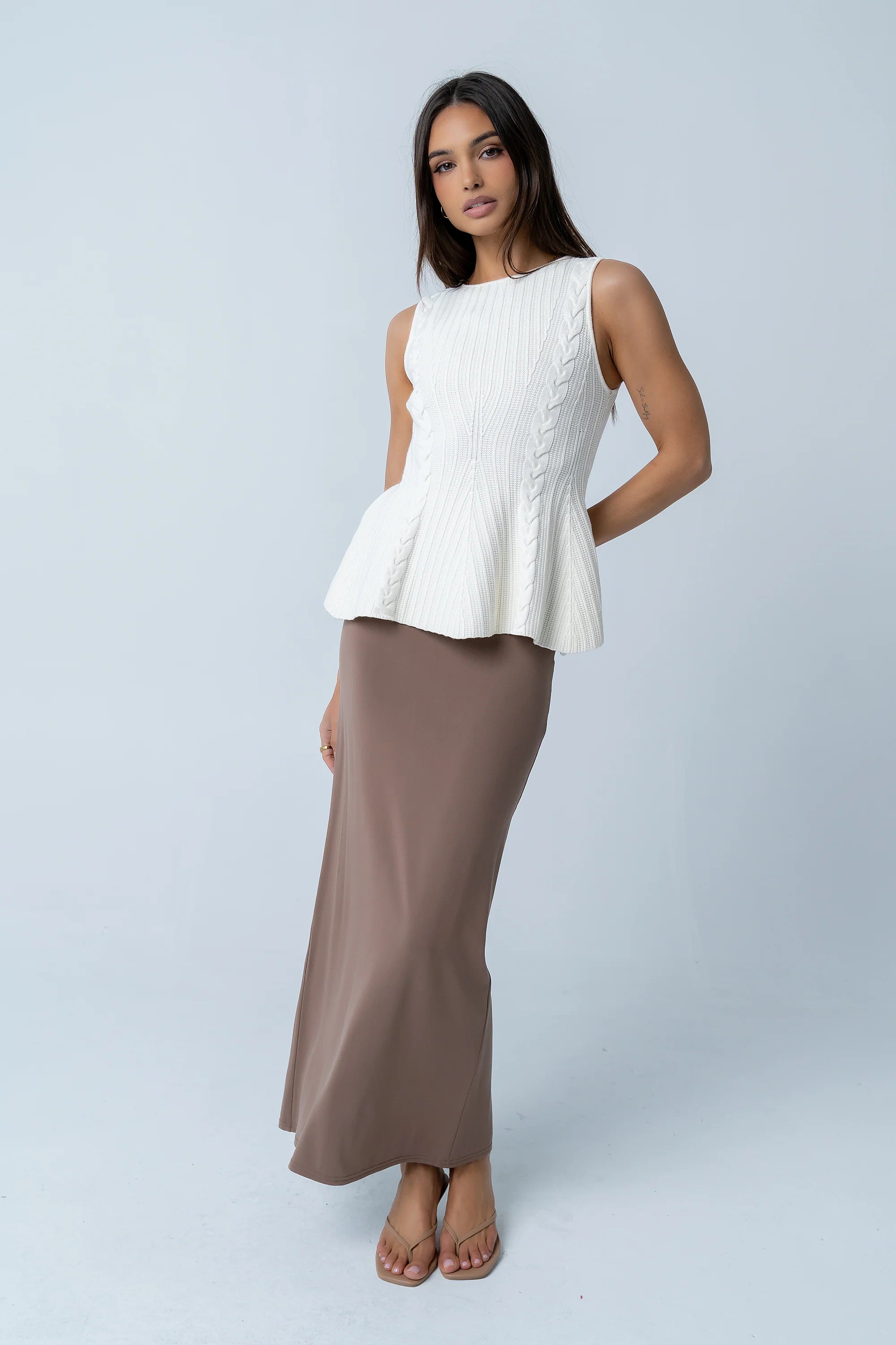 Nona Cable Knit Tank Top